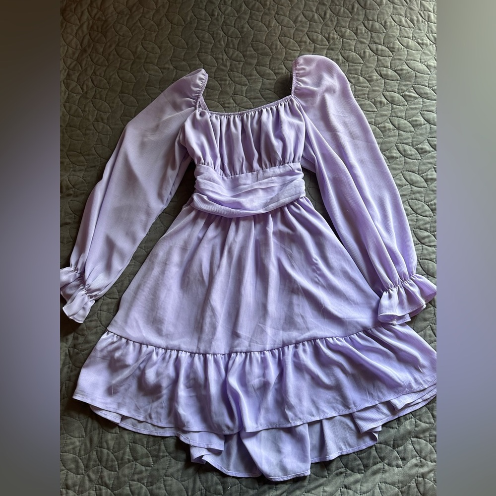 Purple flowy dress